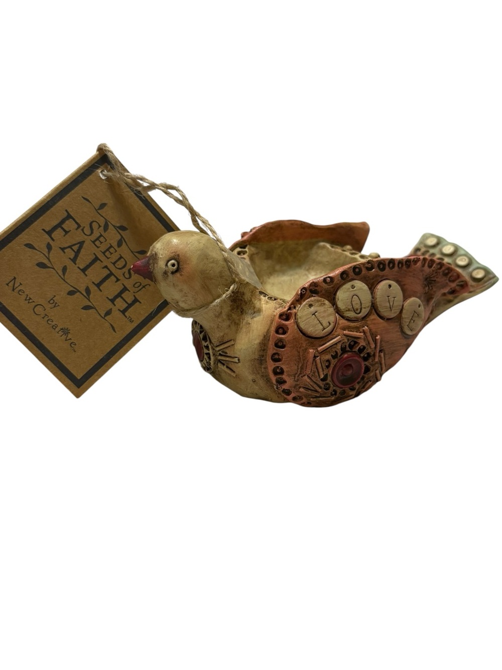 Seeds Of Faith New Creative Resin Bird Tealight Candle Holder Love Figurine